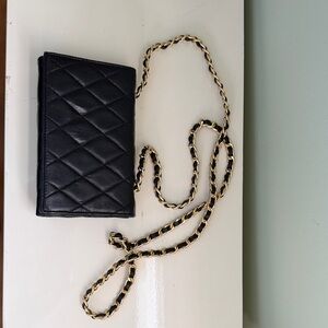 Neiman Marcus Black Quilted Crossbody Bag